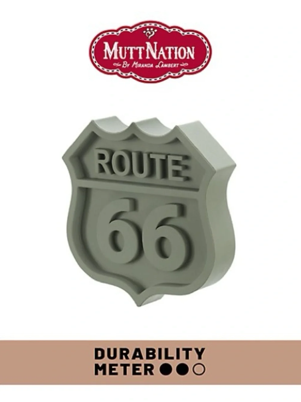 MuttNation Large Roadside 'Route 66' Rubber Dog Toy